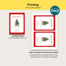 Load image into Gallery viewer, 2024 Winter Christmas best gift Christmas tree baby shower invitation template
