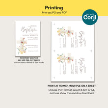 Load image into Gallery viewer, 0501 flower cross invitation template
