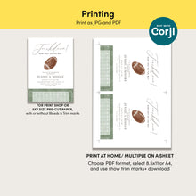 Load image into Gallery viewer, 2032 Football Touchdown Sports Baby Boy Shower Invite, Editable Template, Digital Download
