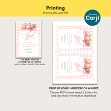 Load image into Gallery viewer, 0317 pink apple birthday invitation
