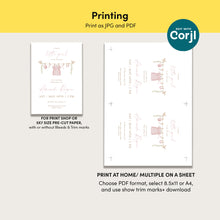 Load image into Gallery viewer, Editable Pink Baby Girl Dress Shower Invitation, Digital Download, Editable template 2031
