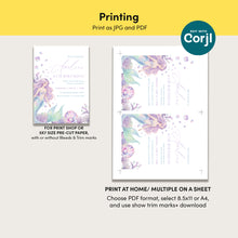 Load image into Gallery viewer, Mermaid Princess Birthday Invitation Under the Sea Watercolor Girl Template 0340
