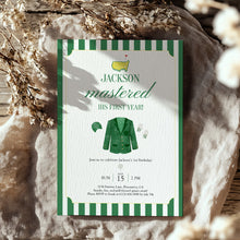 Load image into Gallery viewer, 0311 green golf masters birthday invitation1

