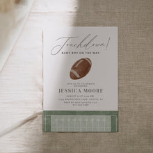 Load image into Gallery viewer, 2032 Football Touchdown Sports Baby Boy Shower Invite, Editable Template, Digital Download
