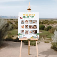 Load image into Gallery viewer, 0323 Editable Dinosaur Birthday Photo Milestone Board | Printable Party Sign &amp; Decor | Digital Download
