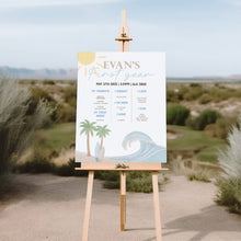 Load image into Gallery viewer, The Big One Milestone Board Editable Surf Birthday Sign Coastal Beach 1st Birthday Poster Template 0338
