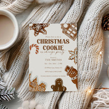 Load image into Gallery viewer, 2033 Christmas Cookie Exchange Invite, Kids Christmas Baking Party, Winter Holiday Digital download
