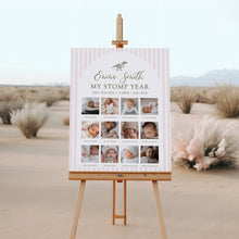 Load image into Gallery viewer, 0323 Editable Pink T-rex TuTu Birthday Photo Milestone Board | Printable Party Sign &amp; Decor | Digital Download
