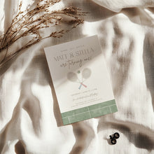 Load image into Gallery viewer, 0312 Twin tennis birthday invitation template
