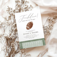 Load image into Gallery viewer, 2032 Football Touchdown Sports Baby Boy Shower Invite, Editable Template, Digital Download
