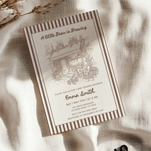 Load image into Gallery viewer, Baby Is Brewing Baby Shower Invitation, Brown Cafe Theme Editable Template 2044
