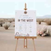 Load image into Gallery viewer, Wildest One in the West Milestone Board Boy Cowboy First Birthday Western 0336
