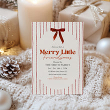 Load image into Gallery viewer, 2033 Merry Little Friendsmas Party Invite, Editable Christmas Holiday Template, Digital Download
