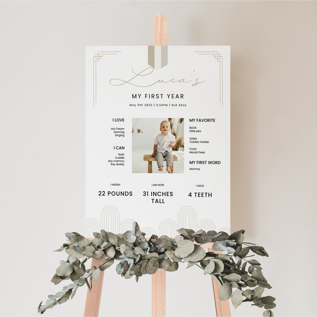 0321 Korean Doljanchi 1st Birthday Milestone Sign: Editable Party Decor (Digital Download)