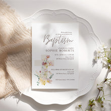 Load image into Gallery viewer, 0501 flower cross invitation template
