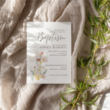 Load image into Gallery viewer, 0501 flower cross invitation template
