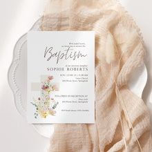 Load image into Gallery viewer, 0501 flower cross invitation template
