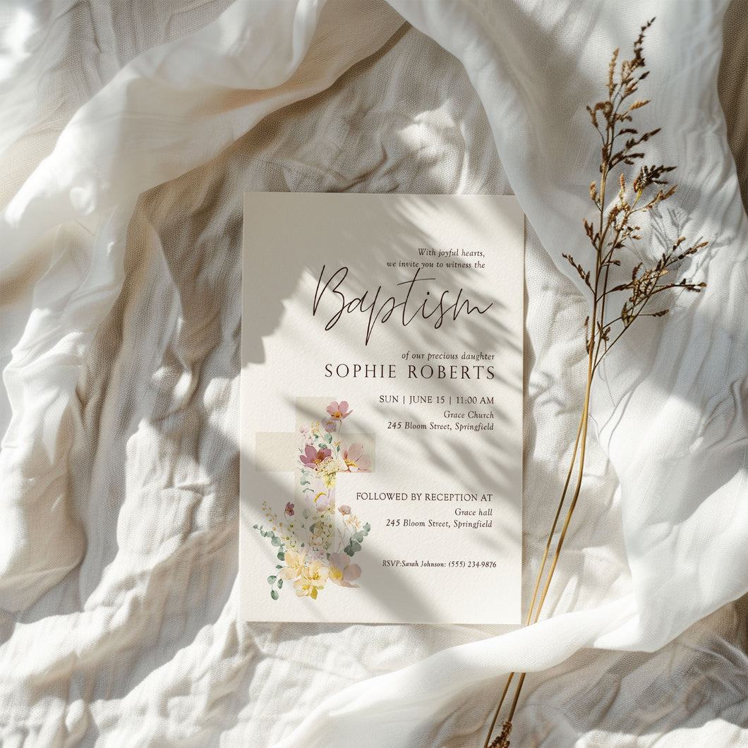 0501 flower cross invitation template