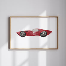 Load image into Gallery viewer, Watercolor car racer individual  art print (choose your print) 07-31704

