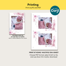 Load image into Gallery viewer, 0319 Editable pink Snow Flakes Winter Onederland Photo Thank You Card Template - Digital Download
