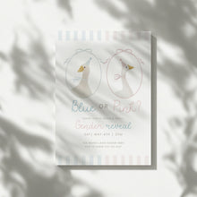 Load image into Gallery viewer, Corjl editable Silly goose gender reveal baby shower invitation template 2011
