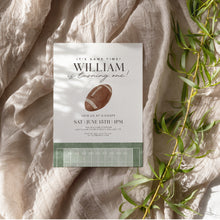 Load image into Gallery viewer, 0325 Football It&#39;s a game time 1st Birthday Invitation Template, Editable Digital Download
