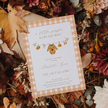 Load image into Gallery viewer, FAll Little Pumpkin Is on the Way Invitation - Editable Watercolor Baby Shower Template (Digital Download) 2028
