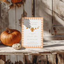Load image into Gallery viewer, FAll Little Pumpkin Is on the Way Invitation - Editable Watercolor Baby Shower Template (Digital Download) 2028
