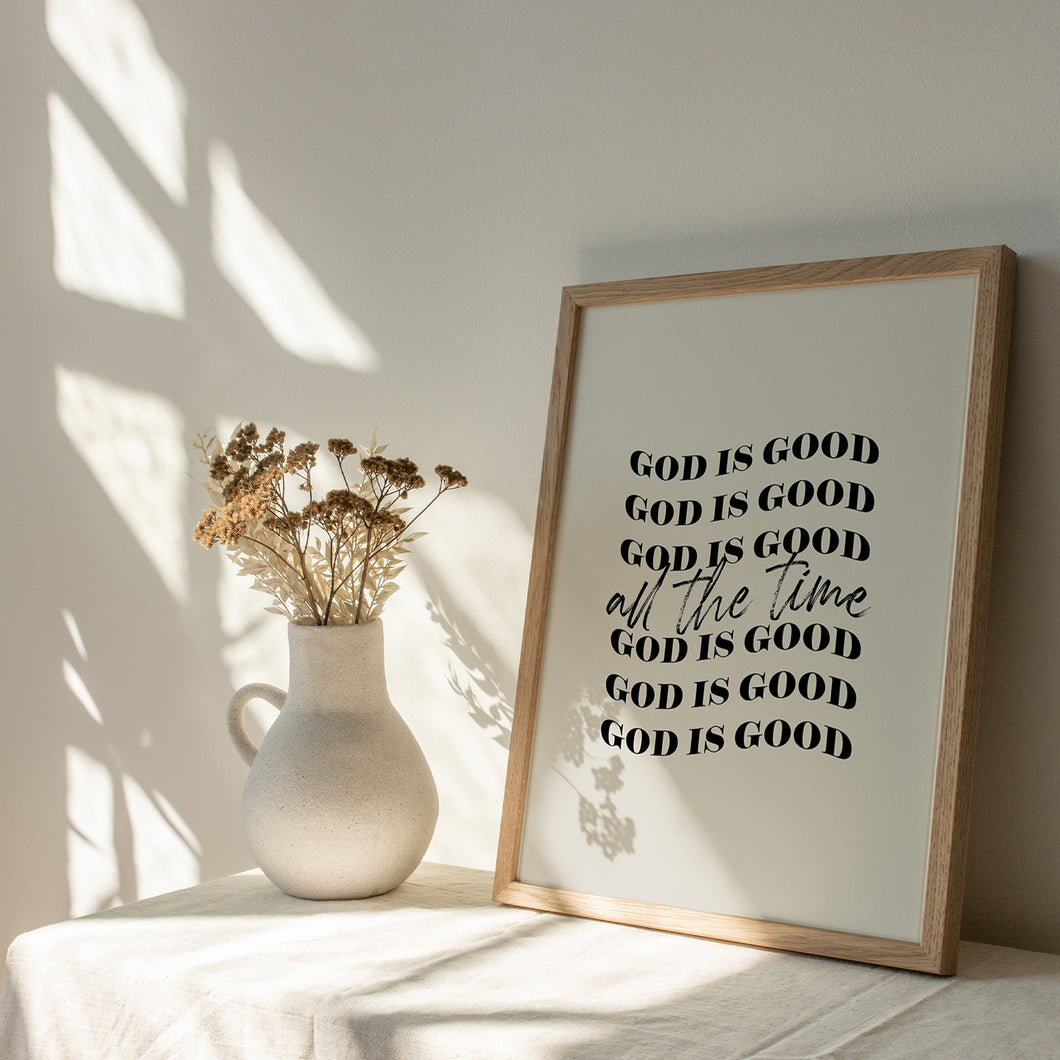 God is good art print