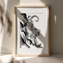 Load image into Gallery viewer, Korean Tiger print, Korean wall art, Oriental tiger poster, Minimalist Korean wall decor
