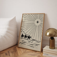 Load image into Gallery viewer, Three Wise Men Christmas Star Wall Art Print – Nativity Art Print 13-207

