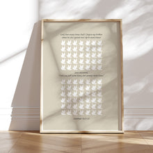 Load image into Gallery viewer, White seventy seven time Matthew 18:21-22 art print

