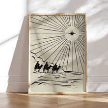 Load image into Gallery viewer, Three Wise Men Christmas Star Wall Art Print – Nativity Art Print 13-207
