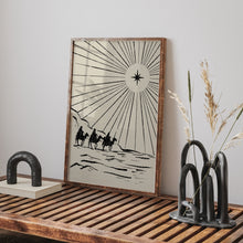 Load image into Gallery viewer, Three Wise Men Christmas Star Wall Art Print – Nativity Art Print 13-207
