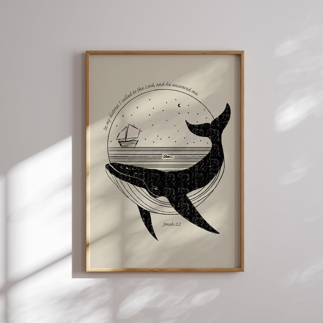Jonah Whale art print