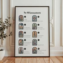 Load image into Gallery viewer, Watercolor boho The ten commandments art prinht 07-345
