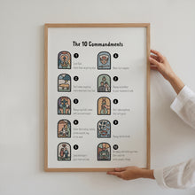 Load image into Gallery viewer, Watercolor boho The ten commandments art prinht 07-345
