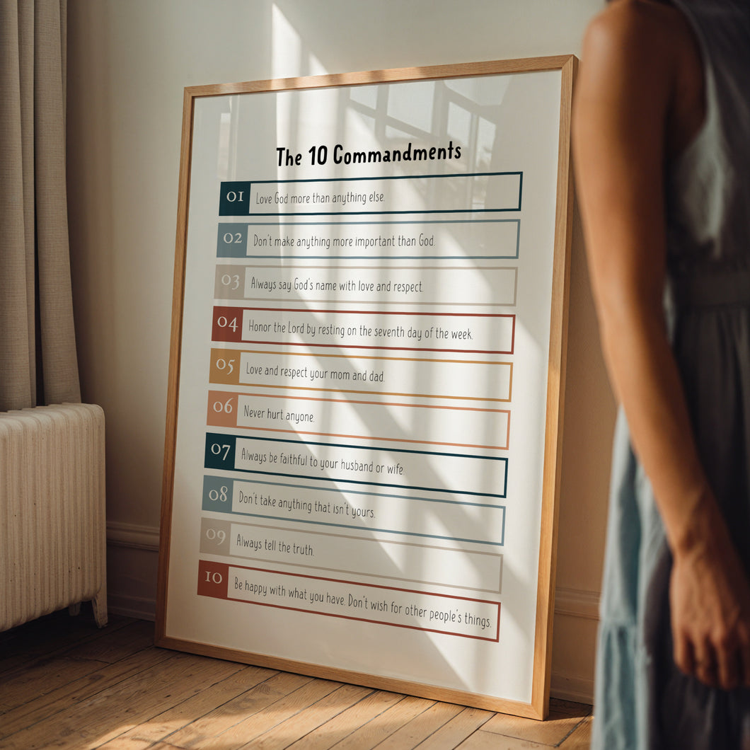 The ten commandment art print 07-228