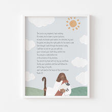 Load image into Gallery viewer, Kids Psalm 23 Lord is My Shepherd print
