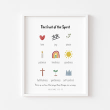 Load image into Gallery viewer, Watercolor the fruit of the spirit art print 07-147
