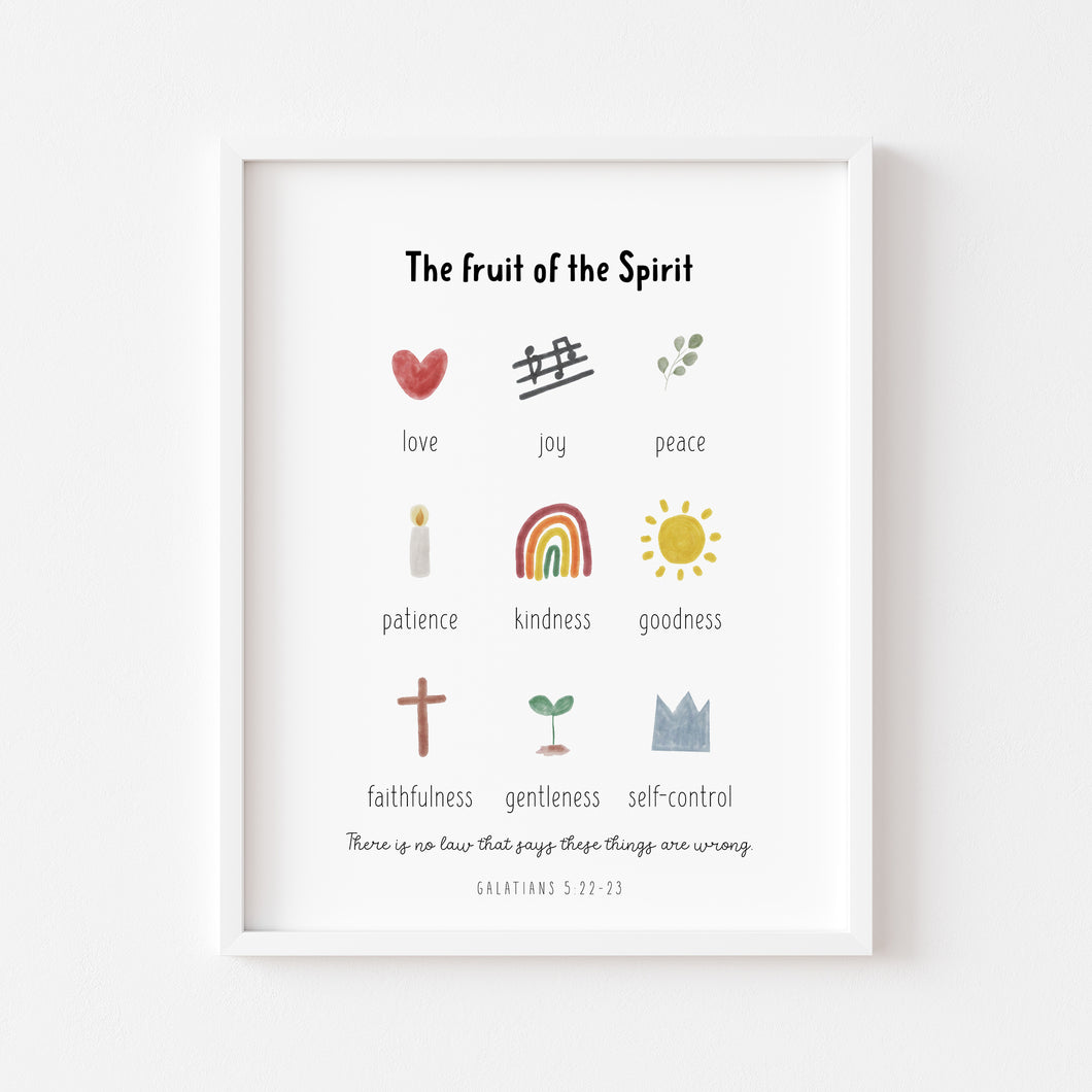 Watercolor the fruit of the spirit art print 07-147