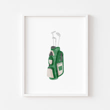 Load image into Gallery viewer, Watercolor green golf master theme art print  (choose your print) 07-33403
