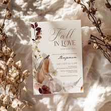 Load image into Gallery viewer, 2019 fall in love baby shower invitation template
