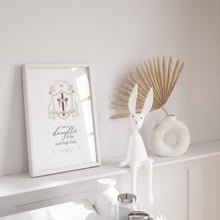 Load image into Gallery viewer, Watercolor pink cross monogram I am an daughter of God 07-25302
