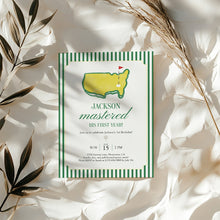 Load image into Gallery viewer, 0311 green golf masters birthday invitation 2 template

