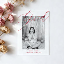 Load image into Gallery viewer, Toile Graduation Invitation Photo Announcement Floral Minimal Party Invite Editable Template 0808
