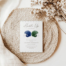 Load image into Gallery viewer, 2032 Editable Huddle Up Football Twins Sports Shower Invite, Digital Download, editable template
