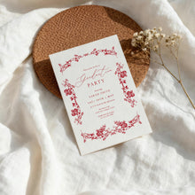 Load image into Gallery viewer, Toile Graduation Invitation Photo Announcement Floral Minimal Party Invite Editable Template 0808
