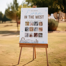 Load image into Gallery viewer, Wildest One in the West 12 Month Photo Milestone Board Boy Cowboy First Birthday Western 0336
