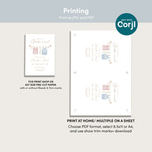 Load image into Gallery viewer, Pink Blue Gender Reveal Baby Shower Invitation Template Bundle (Digital Download) 2031
